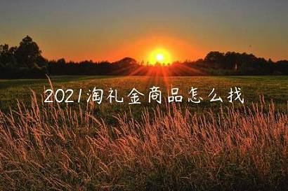 2021淘禮金商品怎么找